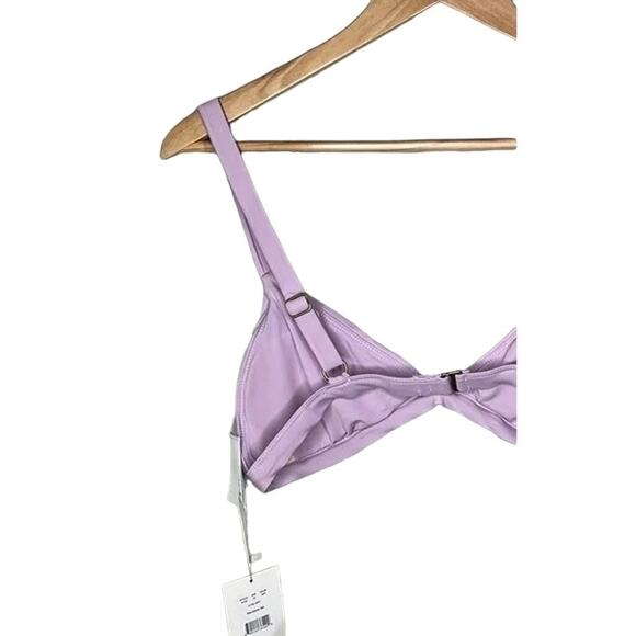 NWT Andie Swim The Caicos Triangle Bikini Top Removable Cups M Lavender #3021 - Picture 10 of 14